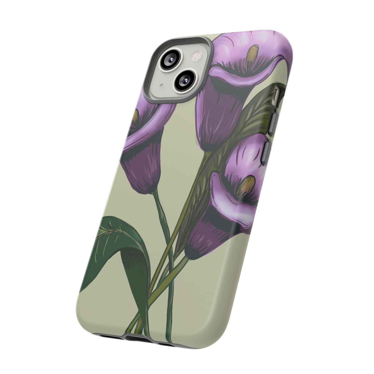 Floral Phone Case - Tough Cases, Purple Flower Design, Cell Phone Accessories, Gift for Her, Nature Lover Essentials