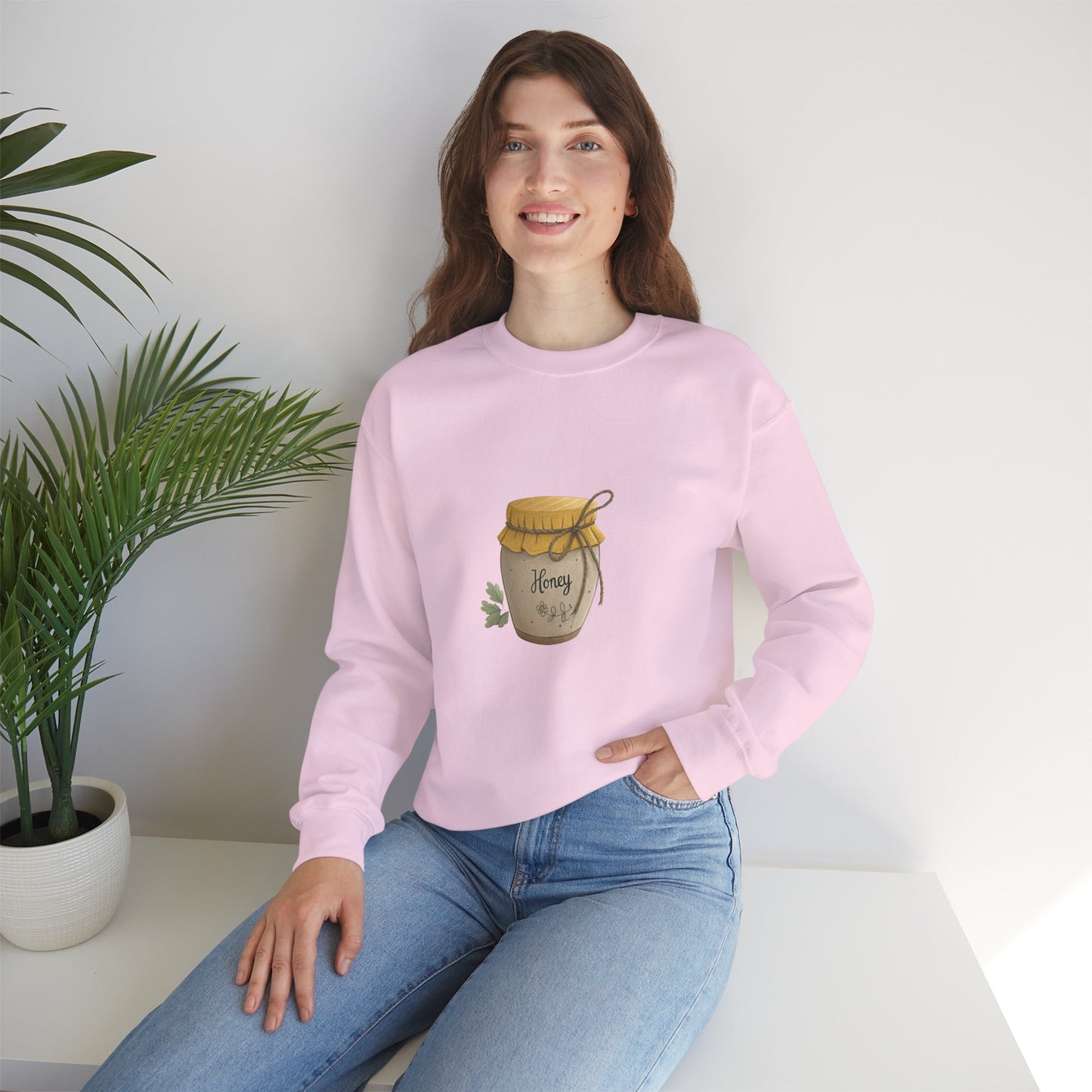 Honey Jar Sweatshirt, Cozy Gift, Fall Fashion, Unisex Apparel, Sweetheart Gift, Cute Sweatshirt