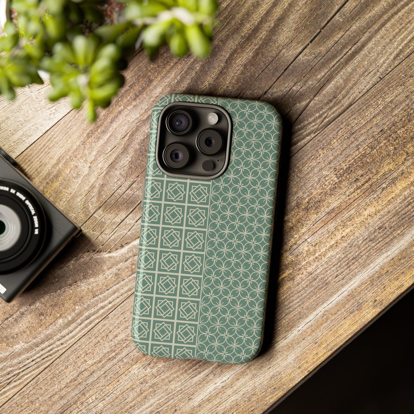 Stylish Phone Case with Geometric Patterns, Tough Cases, Durable Cell Phone Cover, Trendy Smartphone Accessory, Functional Gift Idea
