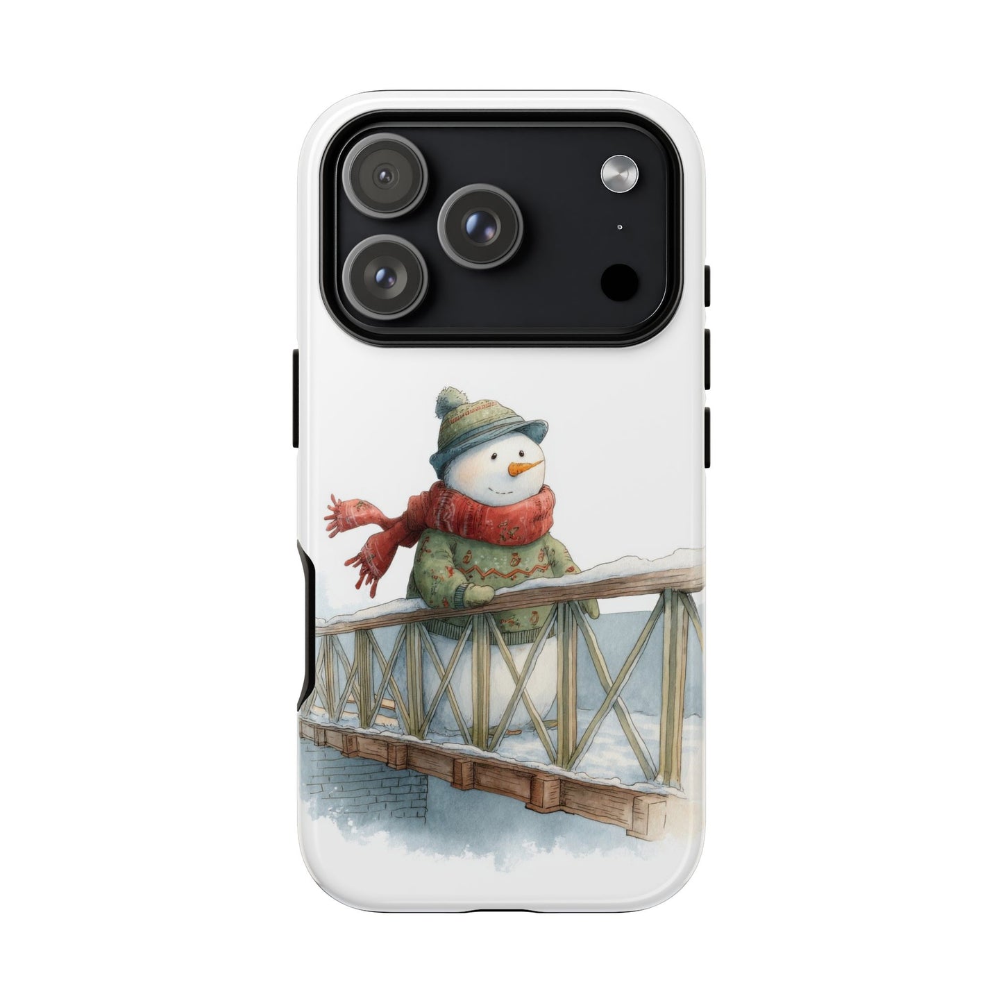 Snowman Phone Case – Winter Holiday Gift, Cute Snowman Design, Winter Accessories, Protective Phone Case, Unique Christmas Present