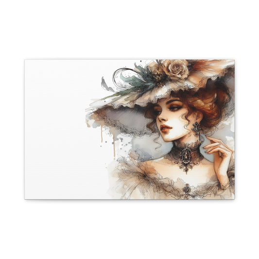 Elegant Vintage-Style Canvas Wall Art, Home Decor, Art Print, Boho Wall Decor, Gift for Art Lovers, Gallery Wall Accent
