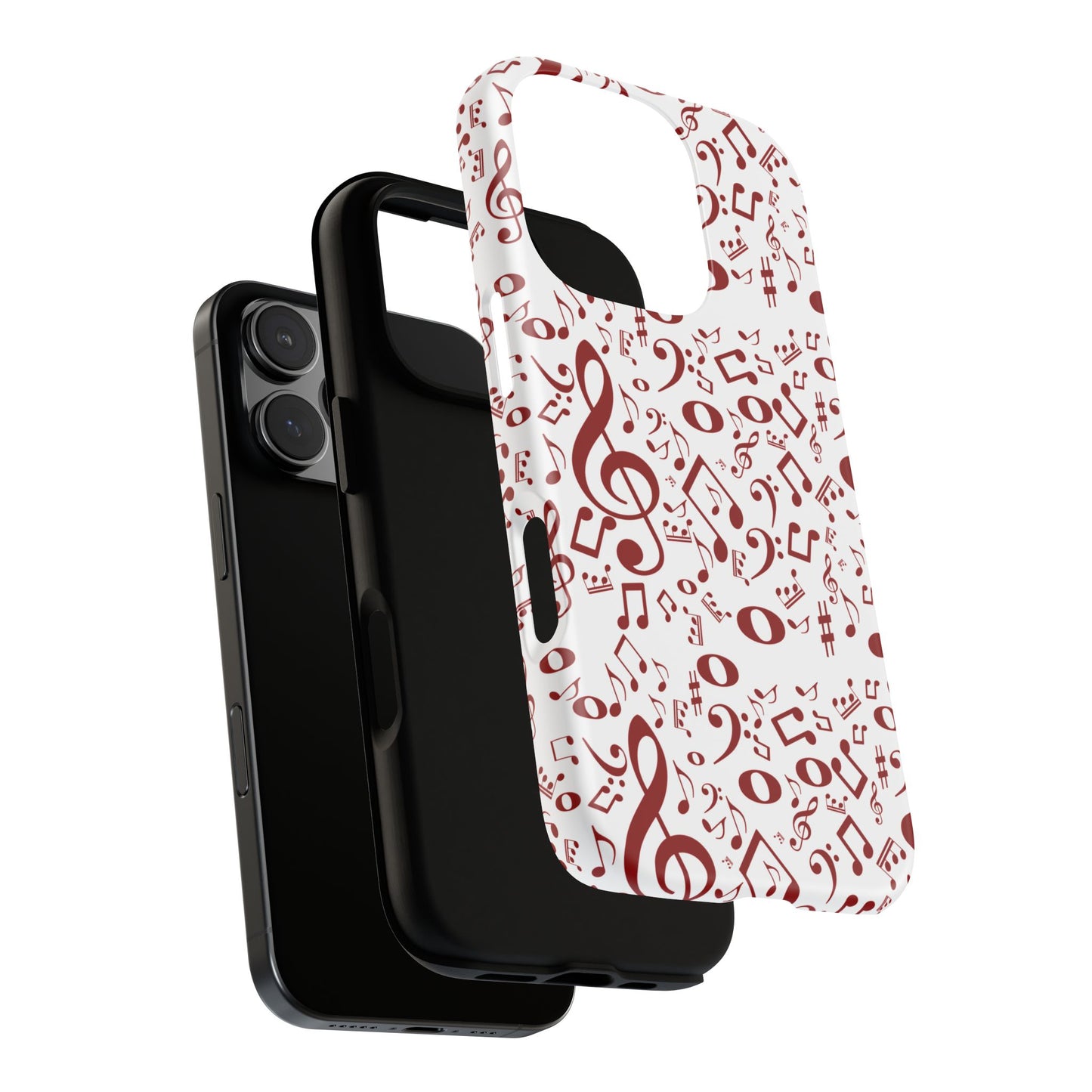 Musical Note Phone Case, Tough iPhone Cover, Gift for Musicians, Customizable, Music Lover's Accessory, Durable Phone Protection