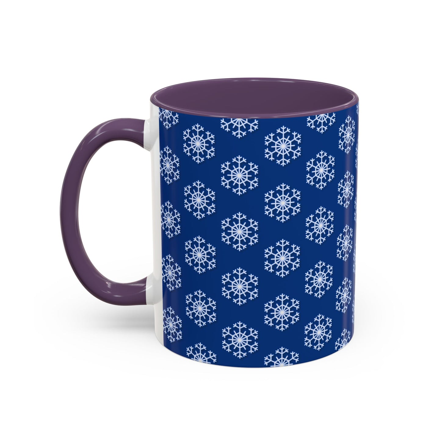 Blue Snowflake Accent Coffee Mug for Winter, Holiday Gift, Cozy Drinkware, Festive Kitchen Decor, Mug for Coffee Lovers, Tea Time Essential