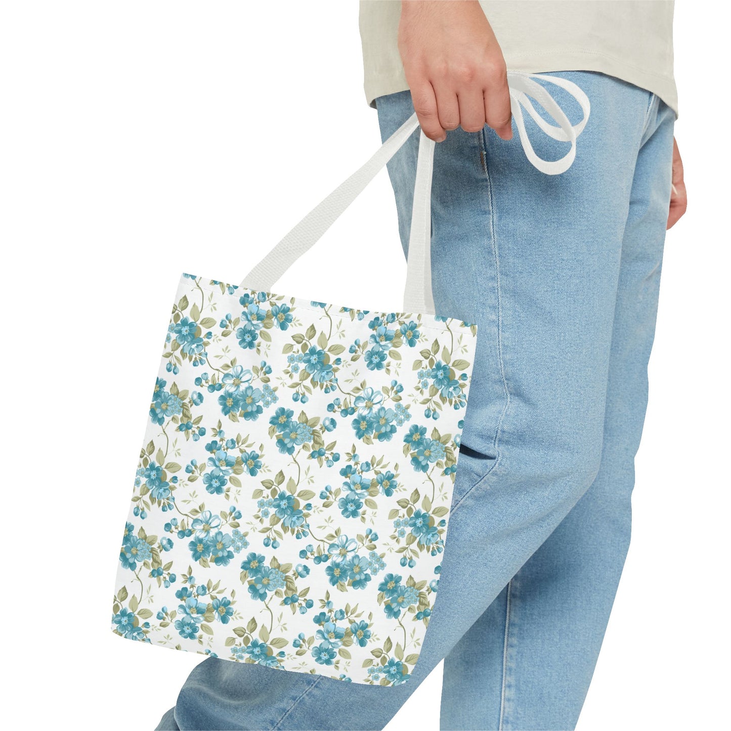 Floral Design Tote Bag | Reusable Shopping Bag, Beach Tote, Eco-Friendly Bag, Gift for Her, Travel Organizer