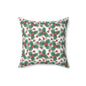Festive Holly Square Pillow - Cozy Holiday Decor, Throw Cushion, Christmas Gift, Home Accent, Decorative Pillow