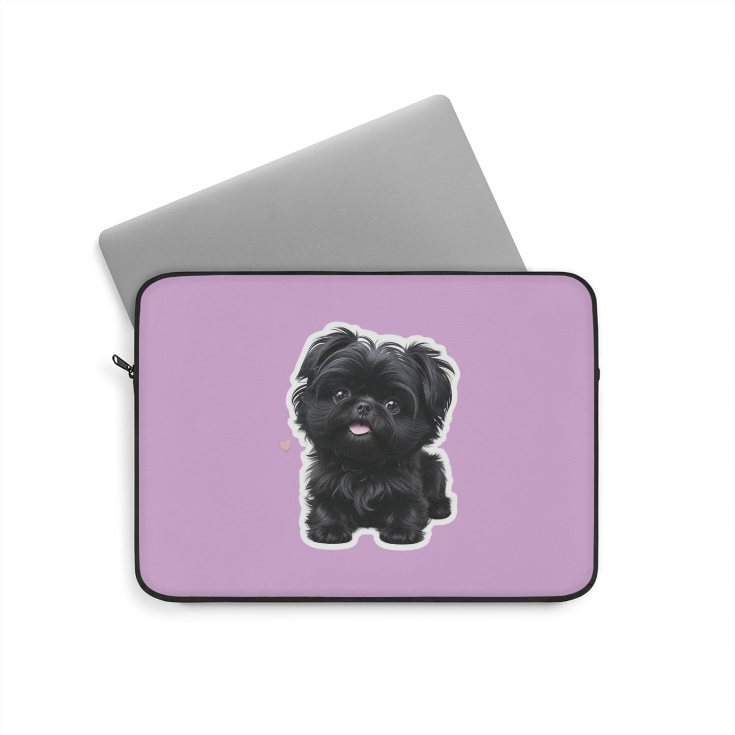 Cute Puppy Laptop Sleeve with Adorable Dog Design, Dog Lover Gift, Laptop Case, Pet Owner Accessory, Pink Sleeve