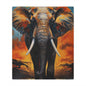 Elephant Sunset Minky Blanket — Soft Wildlife Throw for Home, Cozy Safari Décor