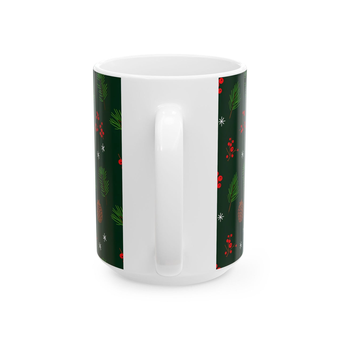 Festive Holiday Ceramic Mug, Christmas Coffee Cup, Winter Decor, Cozy Drinkware, Seasonal Gift, Holiday Celebration