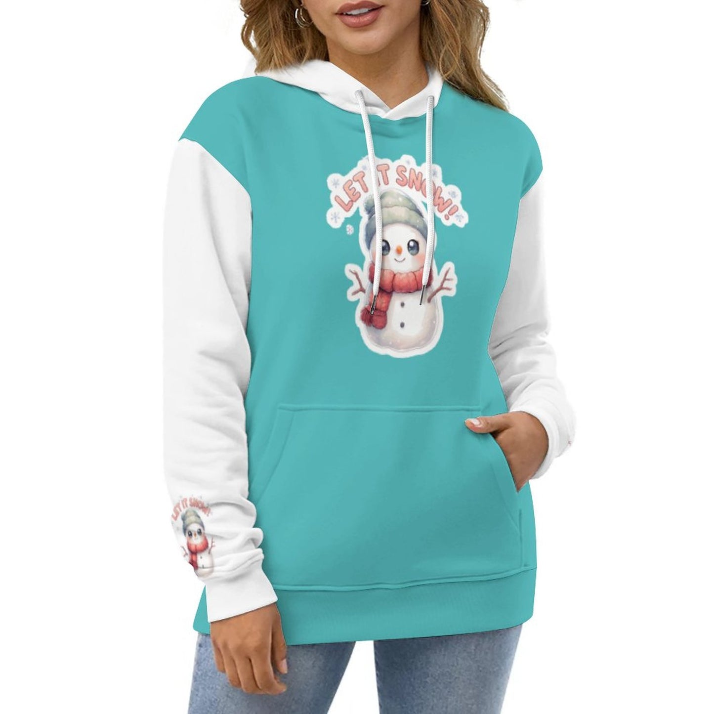 Let it Snow  Hoodie with Double-layer Cap