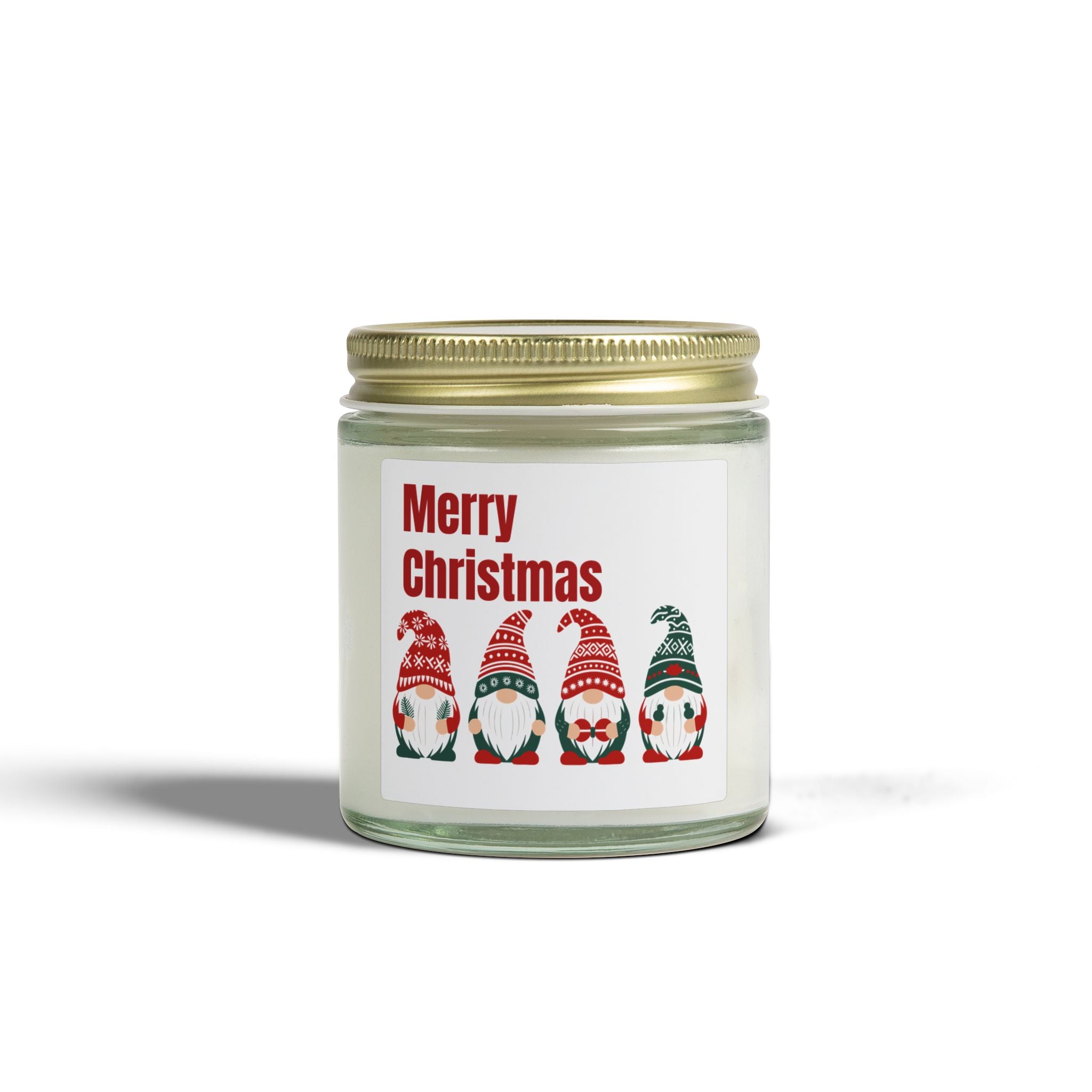 Merry Christmas Gnome Candle — Coconut Apricot Wax (4oz & 9oz)