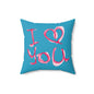 I Love You Decorative Pillow, Heart Home Decor, Valentine's Gift, Couch Cushion,