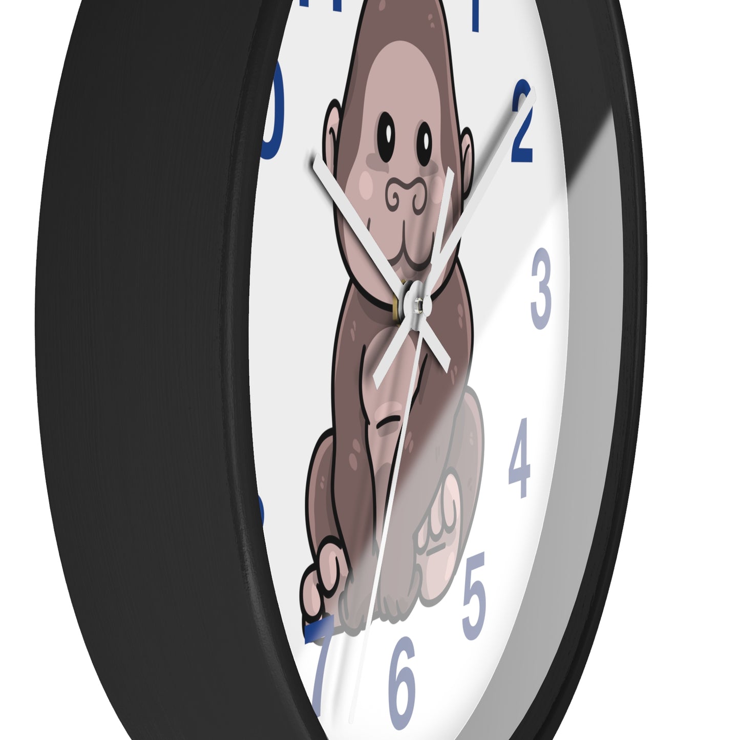 Cute Gorilla Wall Clock - Kid's Room Decor, Playroom Wall Art