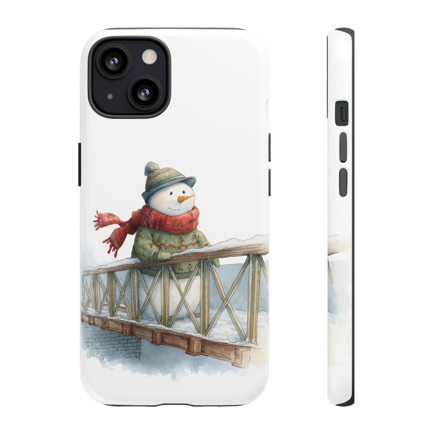 Snowman Phone Case – Winter Holiday Gift, Cute Snowman Design, Winter Accessories, Protective Phone Case, Unique Christmas Present