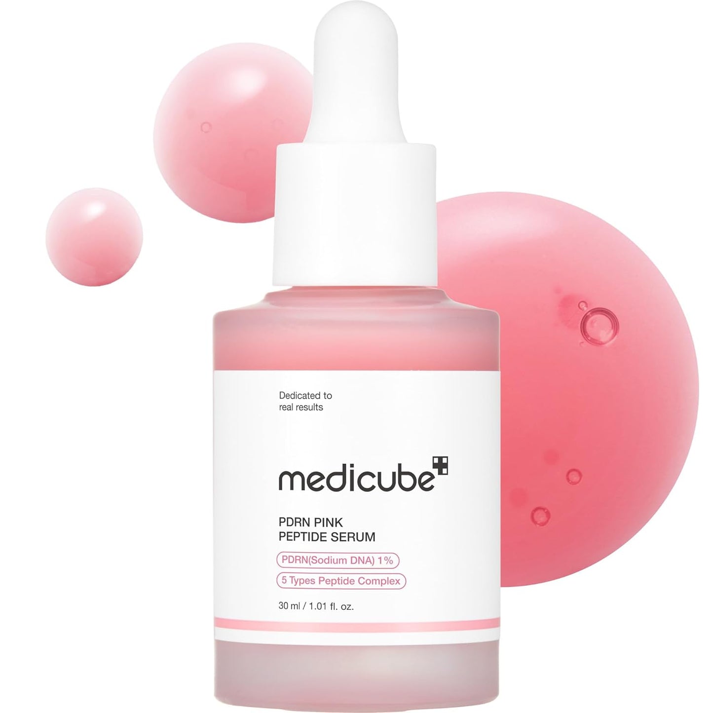 medicube PDRN Pink Peptide Serum with Rose PDRN | Vegan Pink Glow Serum with Peptides & Niacinamide