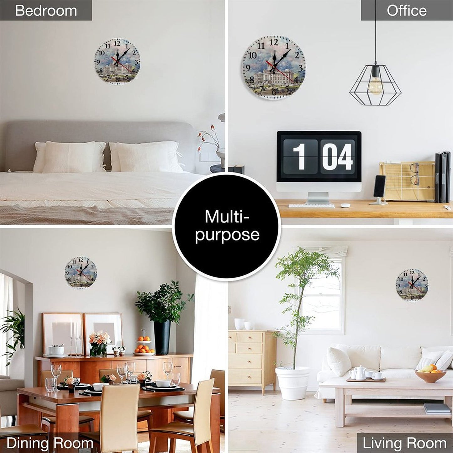 Modern Wooden Wall Clock