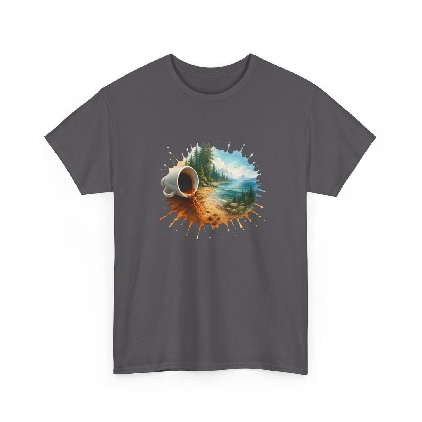 Nature-Inspired Unisex Heavy Cotton Tee, Casual Outfit, Gift for Nature Lovers, Camping Apparel, Outdoor Adventure Shirt
