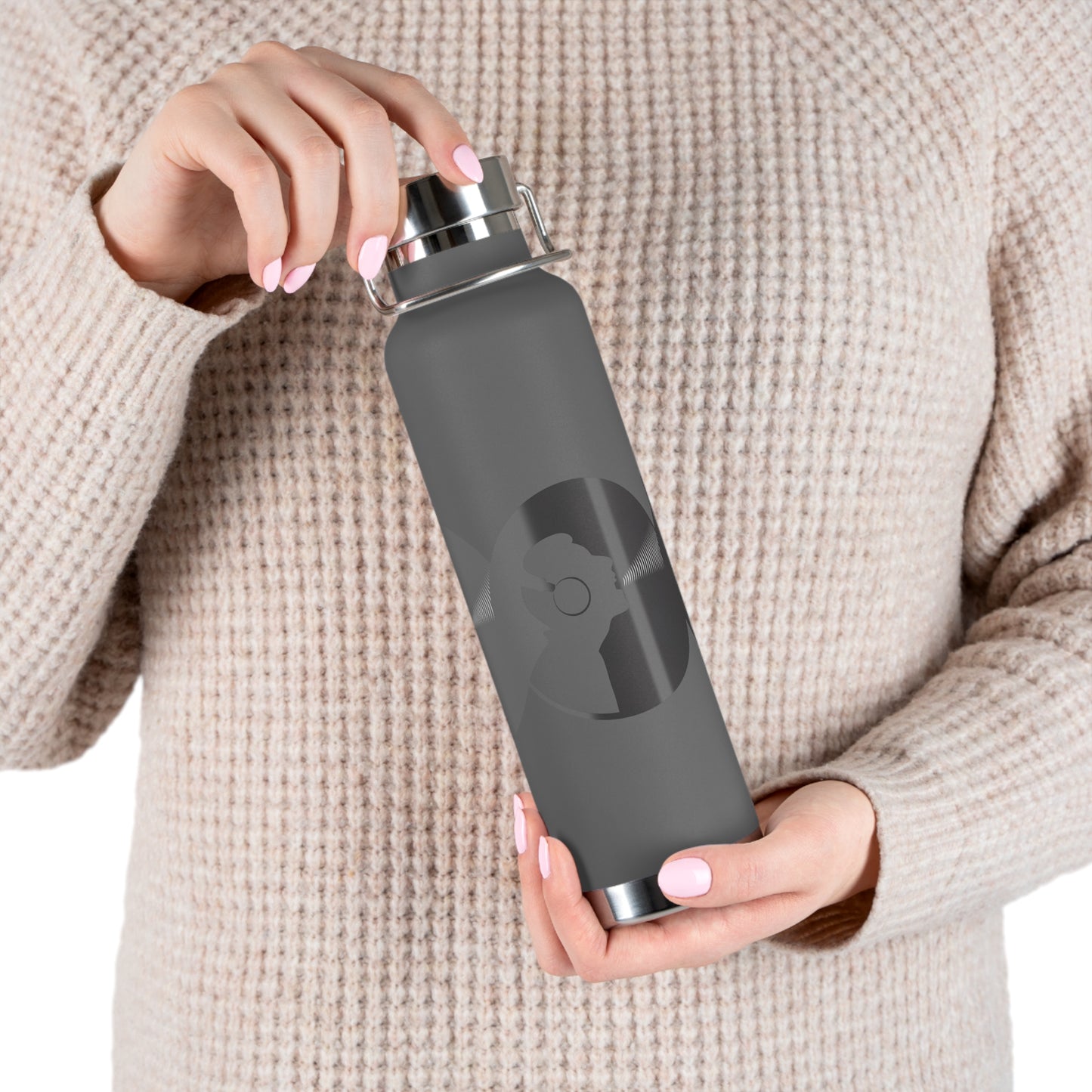 Stylish Copper Insulated Water Bottle for On-the-Go Hydration | Fitness, Travel, Eco-Friendly Gift, Unique Design, 22oz