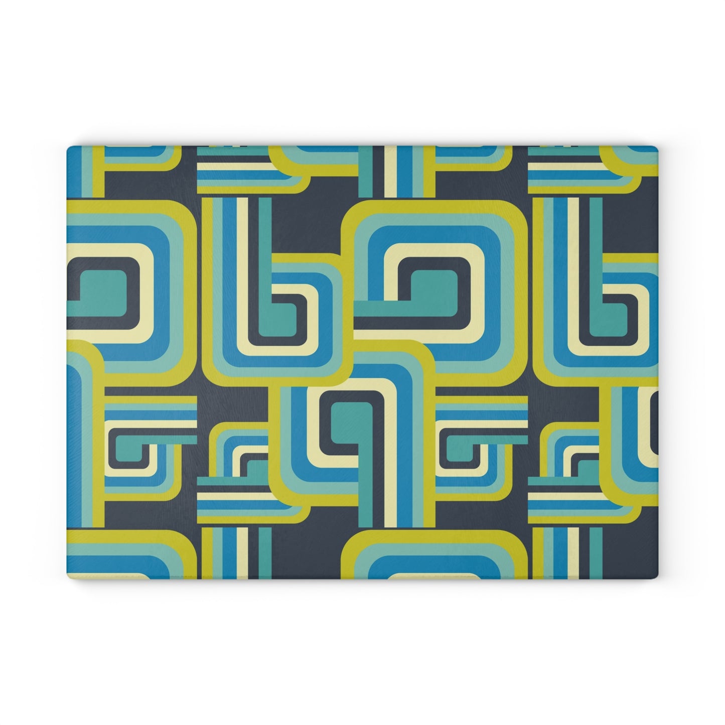 Retro-Inspired Glass Cutting Board, Stylish Kitchen Decor, Gift for Newlyweds, Housewarming, Modern Cooking, Unique Homeware