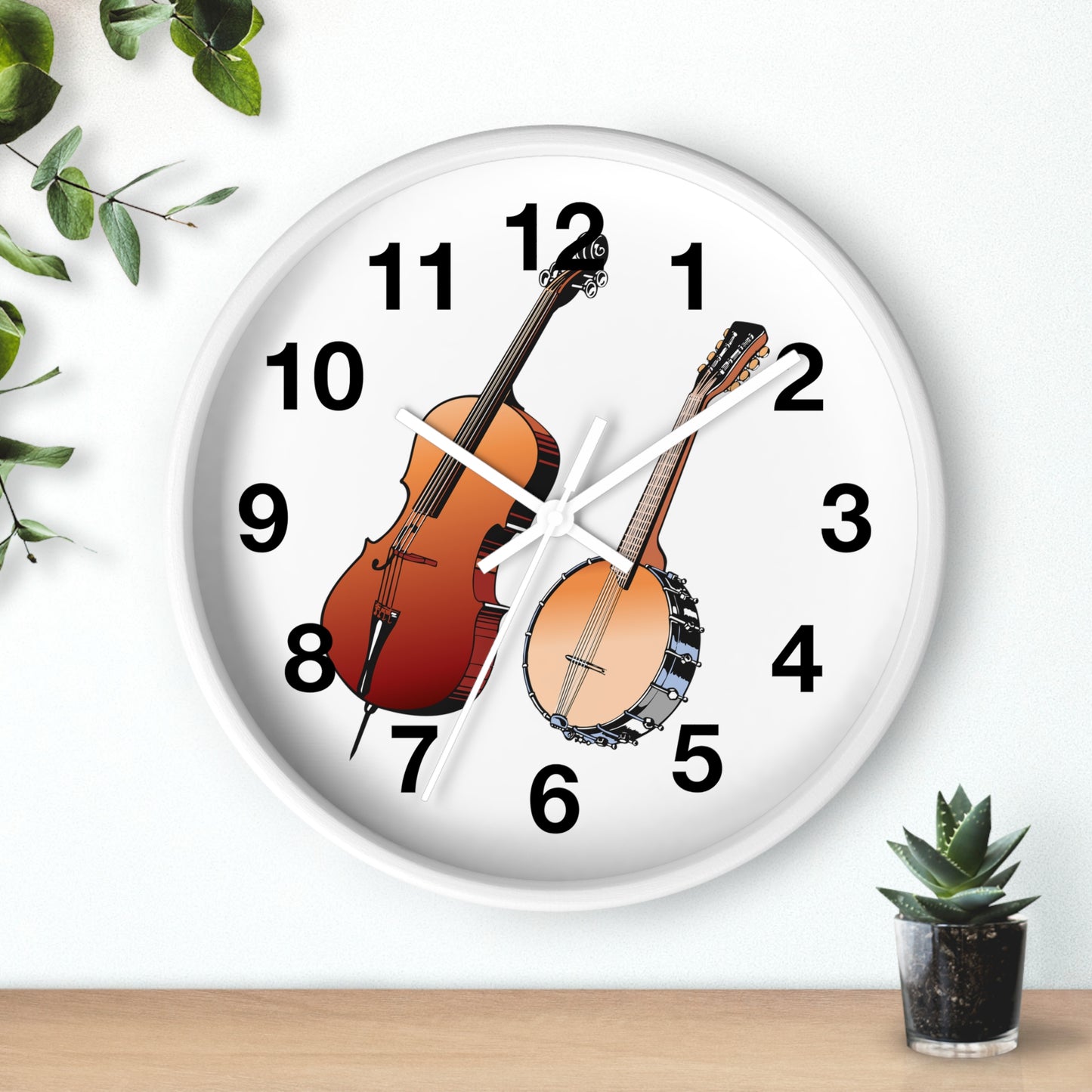 Musical Instruments Wall Clock, Perfect for Musicians, Home Decor, Gift for Music Lovers, Classroom Accents, Vibrant Art