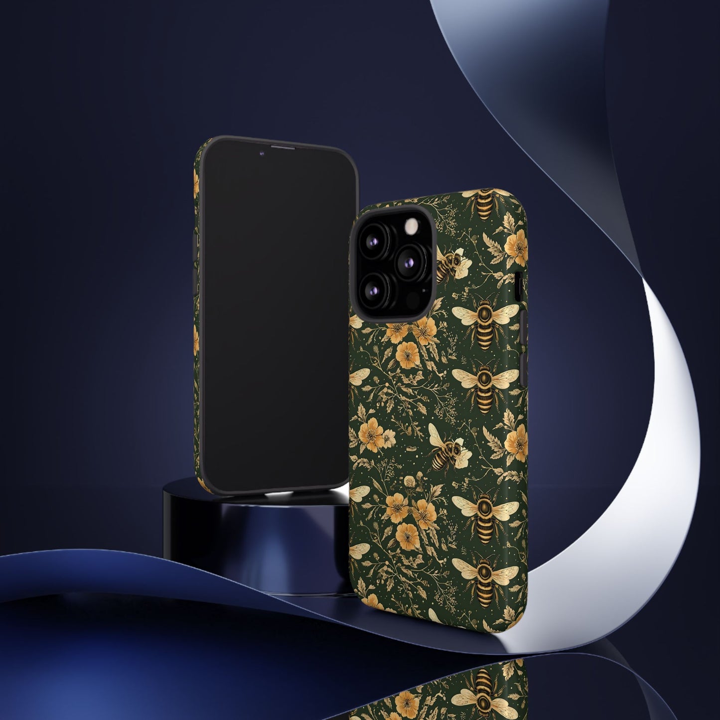 Nature-Inspired Phone Case, Tough Cases for Nature Lovers, Floral Bee Design, Eco-Friendly Gift, Summer Vibes, Trendy Phone Accessory,