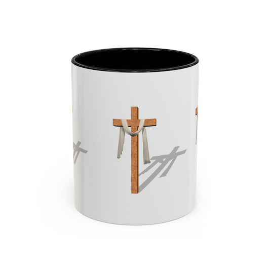 Faith-Inspired Accent Coffee Mug – Spiritual Gift for Christians, Religious Decor, Church Mug, Inspirational Drinkware
