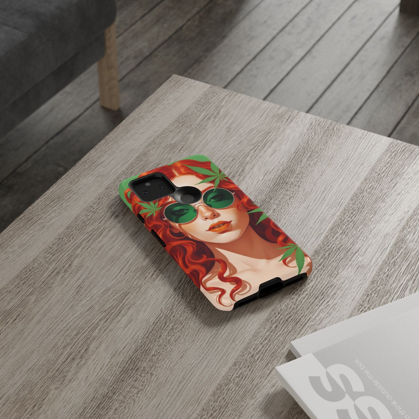 Vibrant Phone Case with Retro Greenery Design, Trendy Case for Casual Look, Gift for Her, Summer Vibes, Unique Phone Accessory