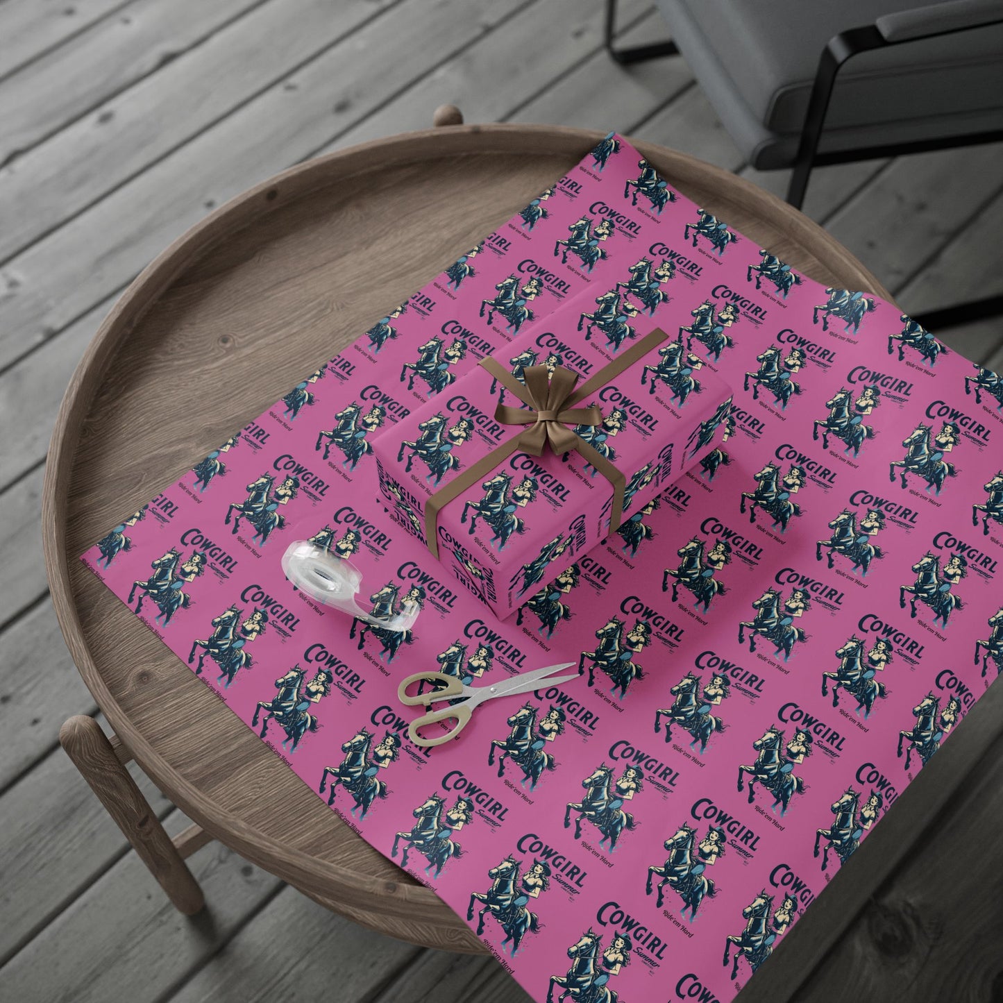 Cowgirl Wrapping Paper - Fun Gift Wrap for Birthdays, Western Theme Parties, Cowgirl Decor, Unique Gift Wrapping, Cute Cowgirl Print