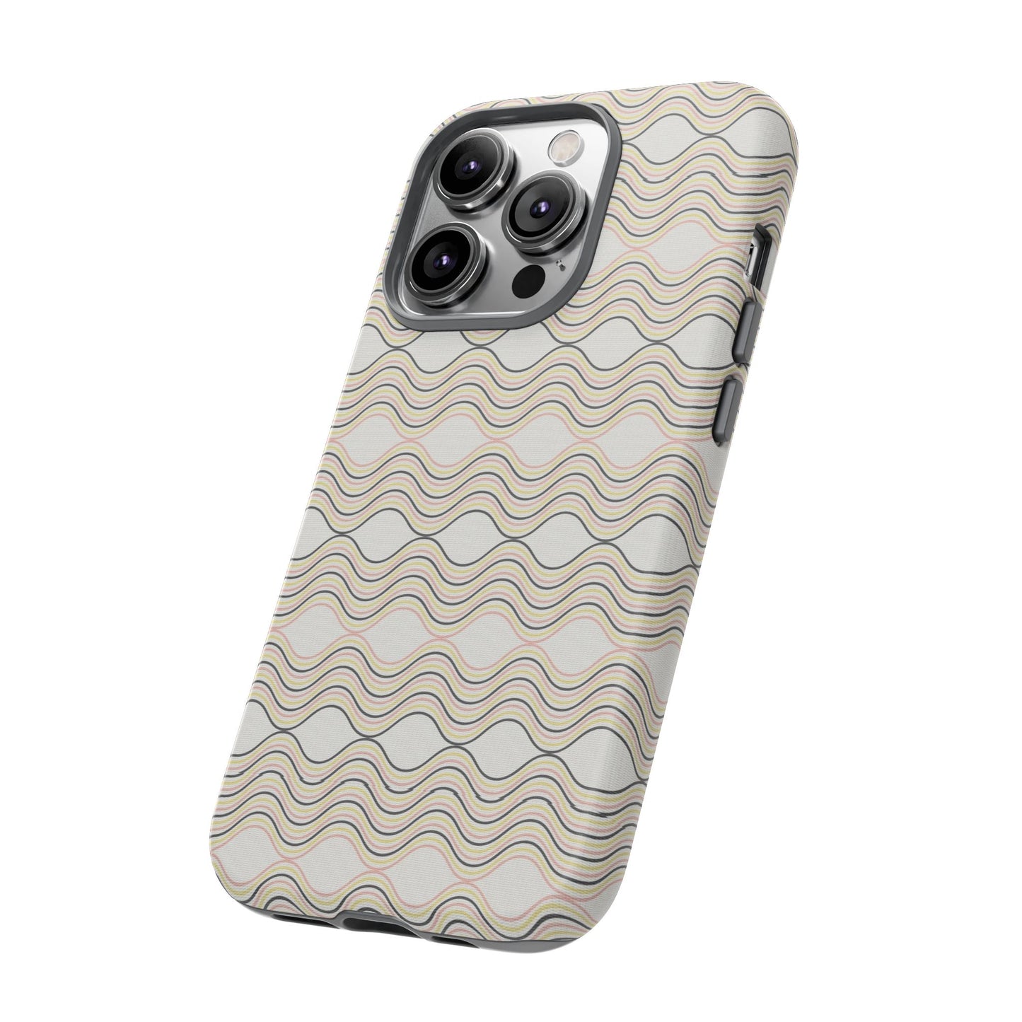 Stylish Phone Case for Tough Protection, Wavy Design, Chic Accessory, Gift for Her, Trendy Tech, Holiday Gift Idea