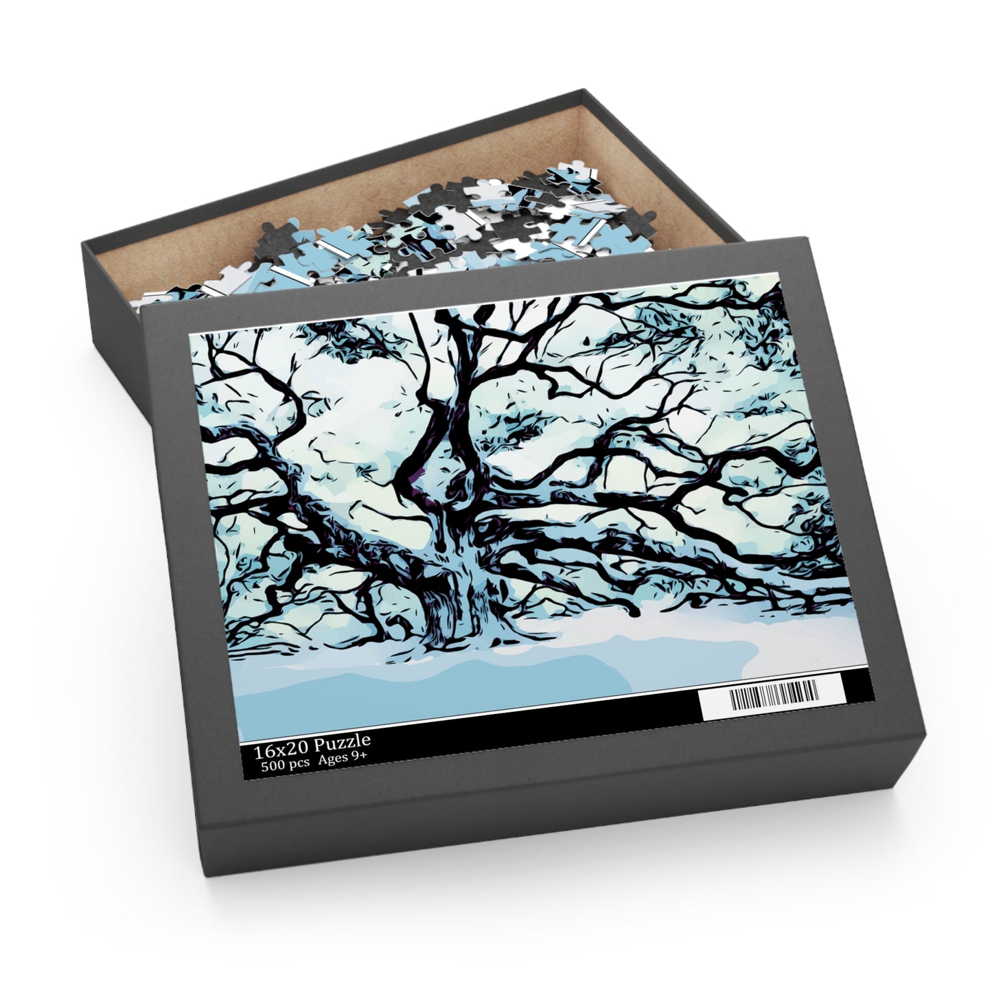 Artistic Tree Puzzle - 120, 252, 500-Piece, Nature Decor, Gift for Puzzle Lovers, Modern Home, Unique Wall Art, Relaxing Activity