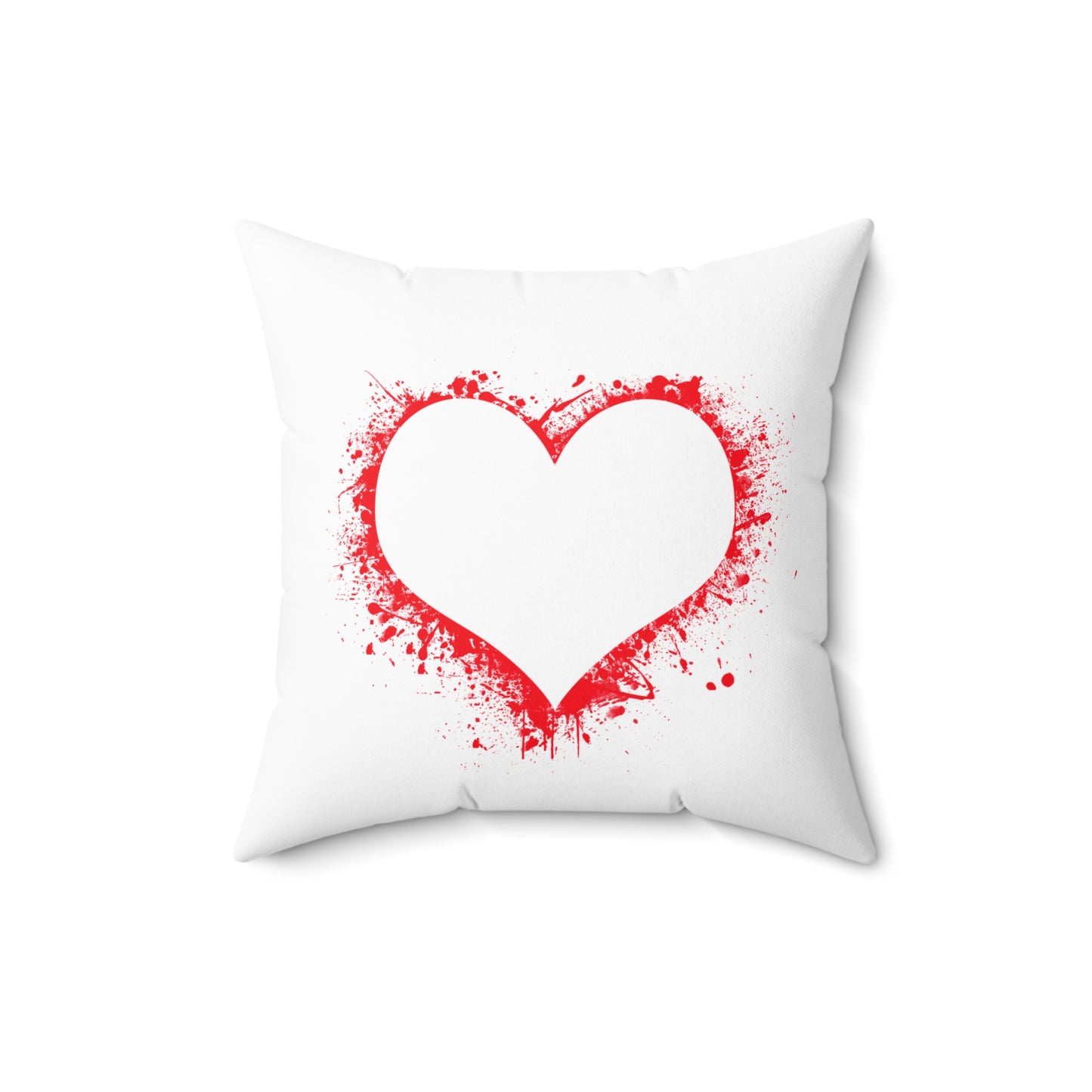Heart Splash Decorative Pillow, Cozy Home Decor, Valentine's Gift, Wedding Decoration, Love Pillow, Personalized Gift Idea