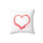 Heart Splash Decorative Pillow, Cozy Home Decor, Valentine's Gift, Wedding Decoration, Love Pillow, Personalized Gift Idea