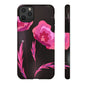 Floral iPhone Case | Tough Cases with Pink Poppy Design, Elegant Flower Phone Cover, Gift for Her, Spring Accessories, Chic Tech
