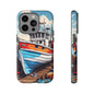 Colorful Fishing Boat Phone Case | Nautical Gift, Marine Design, Coastal Aesthetic, Summer Vibes, Sea Lover's Accessory