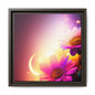 Framed Floral Canvas Art — Pink Daisies Sunset Wall Print