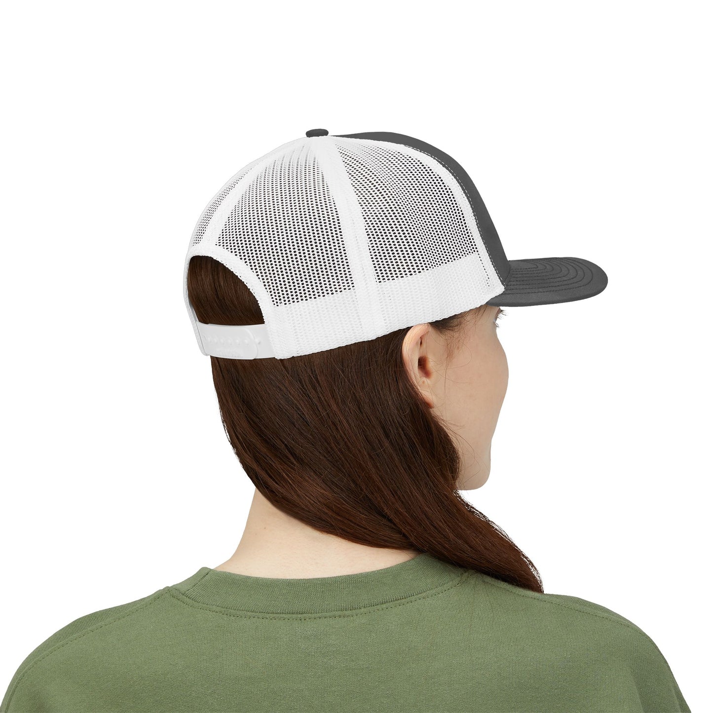 Don’t Look Back Snapback Trucker Cap — Retro Rainbow Embroidered Hat