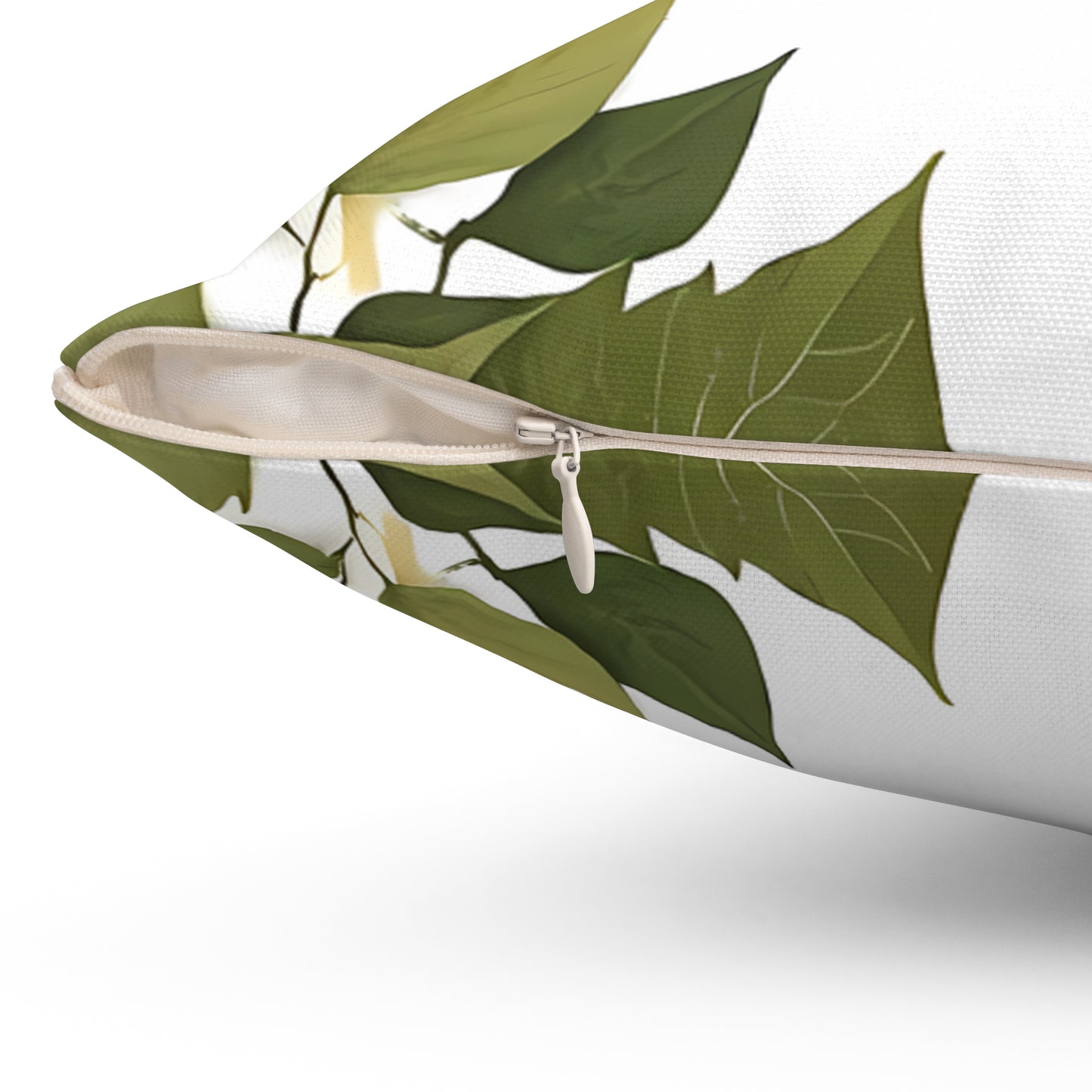 Botanical Elegance Square Pillow | Cozy Home Decor, Throw Pillow, Floral Accent, Gift for Her, Farmhouse Style