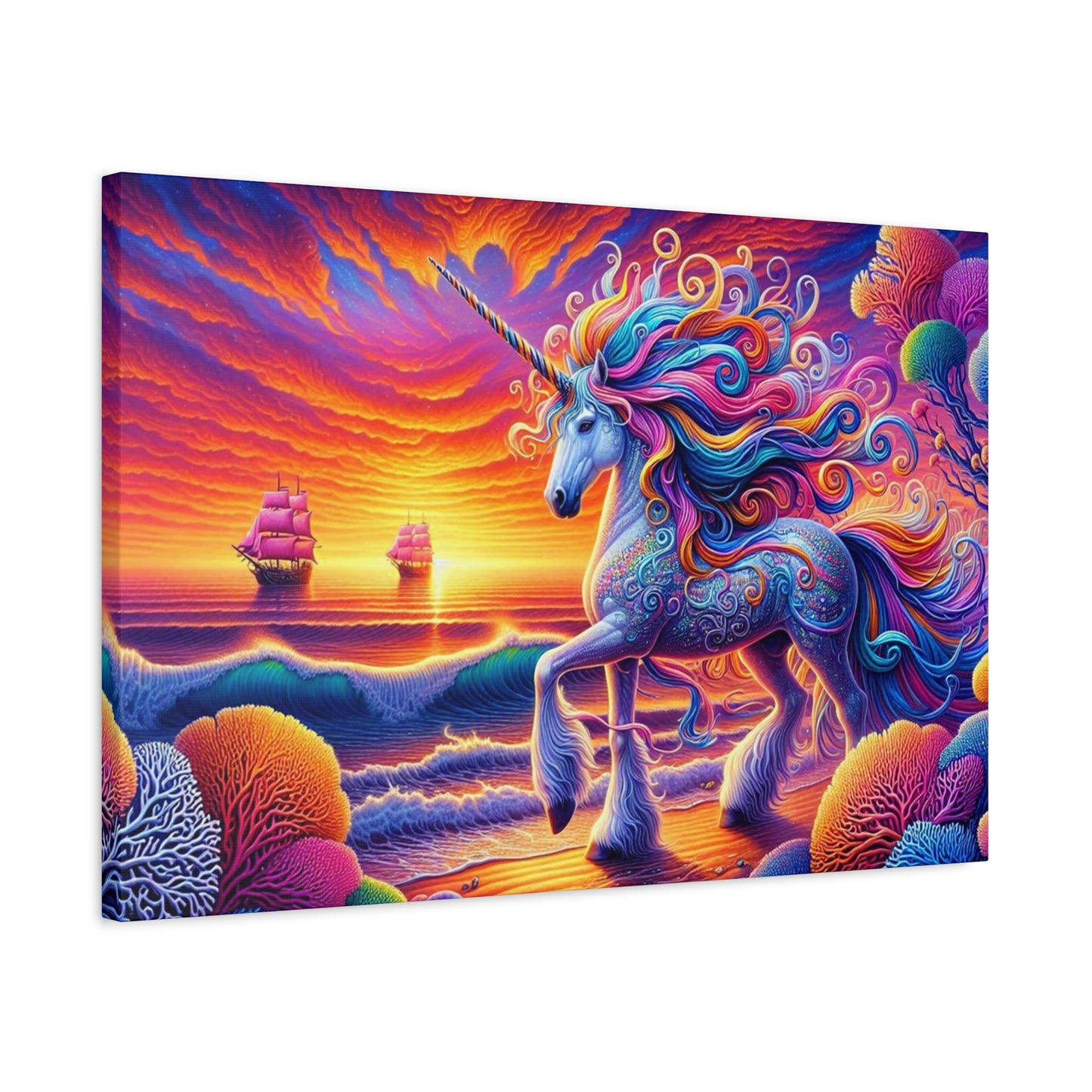 Matte Canvas, Stretched, 1.25"  Unicorn