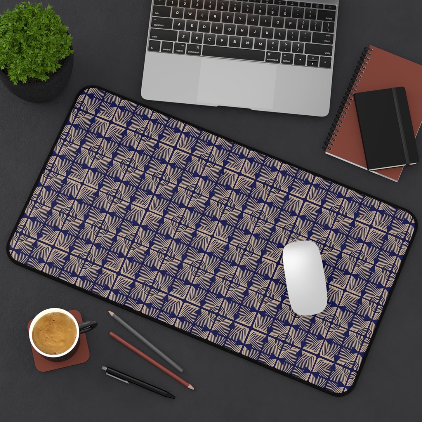 Elegant Geometric Desk Mat for Stylish Workspaces