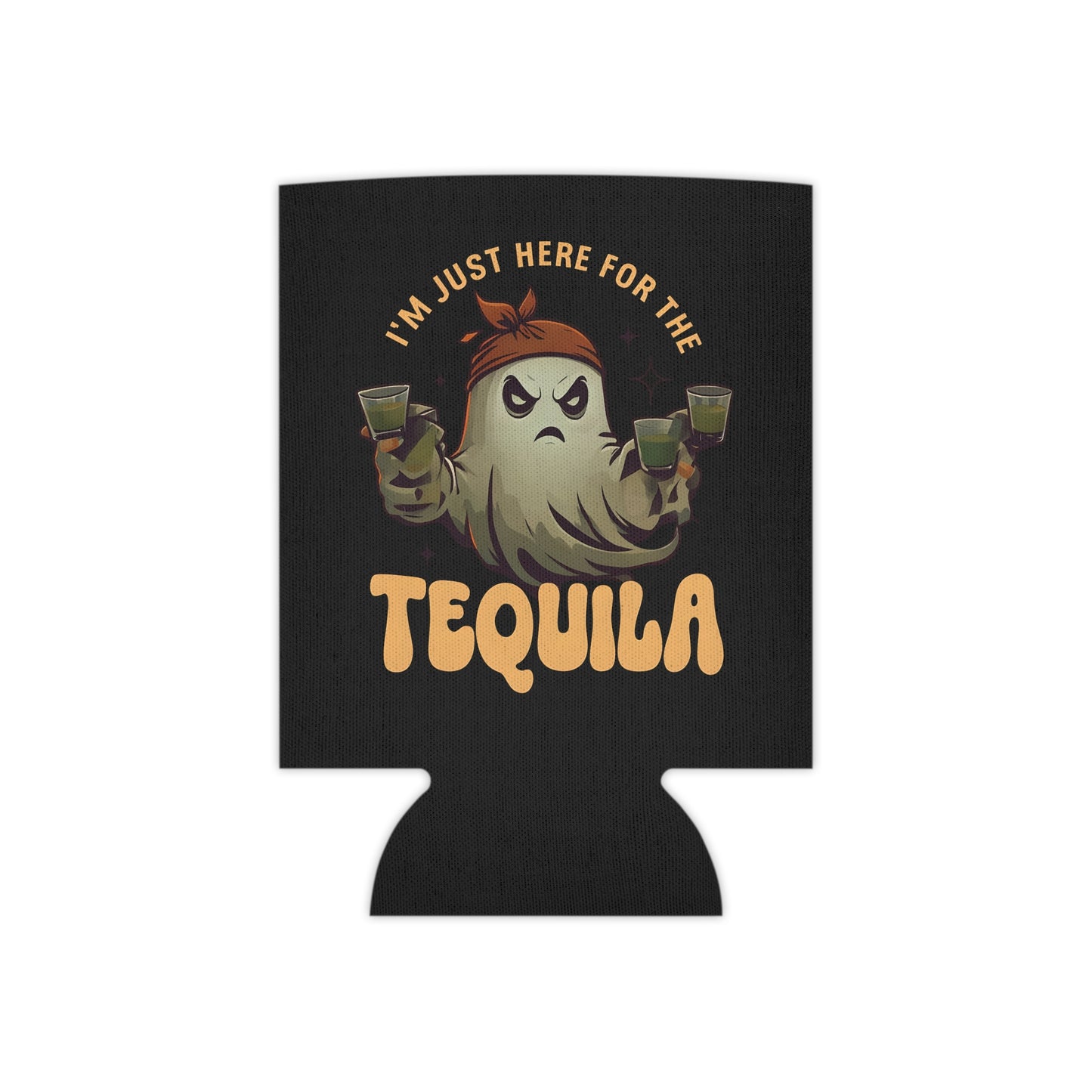 Ghostly Tequila Can Cooler, Funny Drink Holder, Party Favor, Summer BBQ, Gift for Tequila Lovers, Halloween Decor