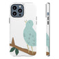 Birdsong Phone Case — Cute Blue Bird on Branch Protective Case