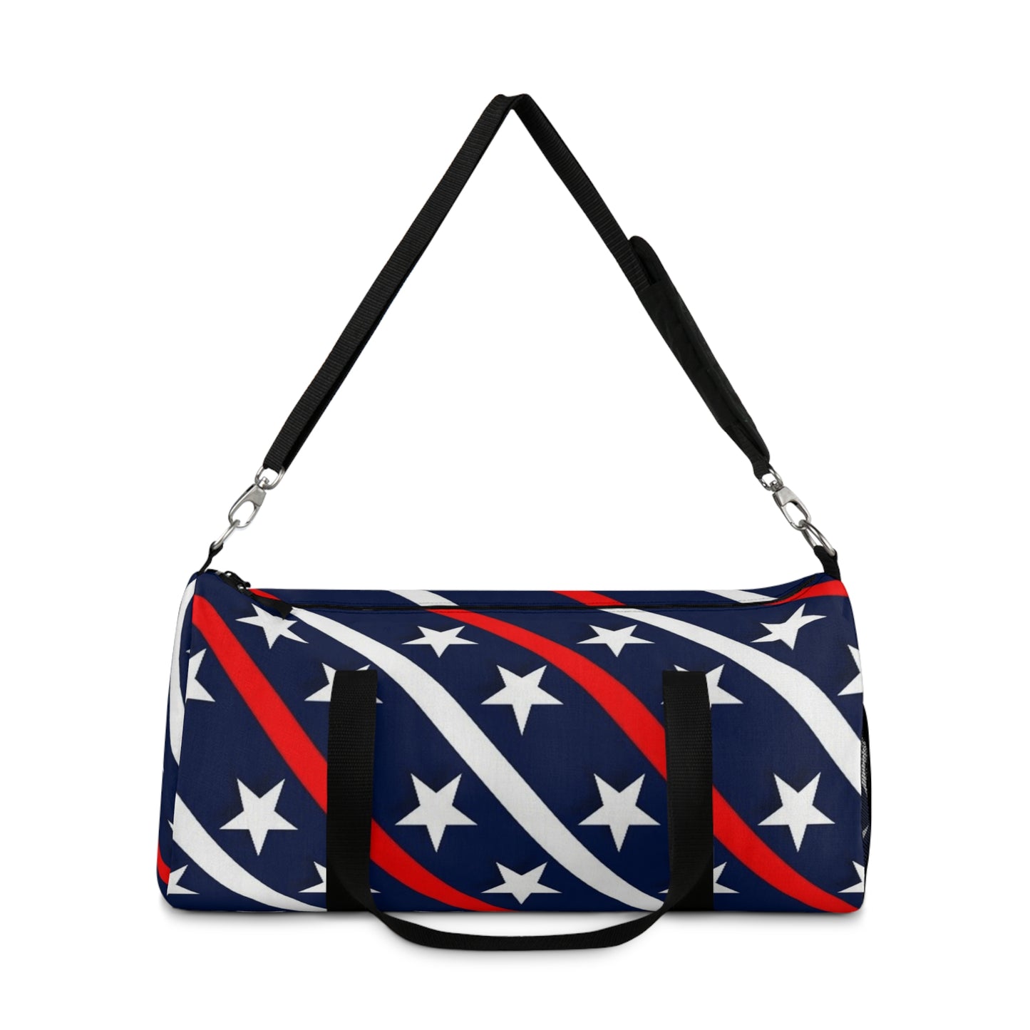 Patriotic Duffel Bag for Travel, Gym, Sports, Weekend Getaways, Star-Striped Carryall, Red White Blue Gym Bag