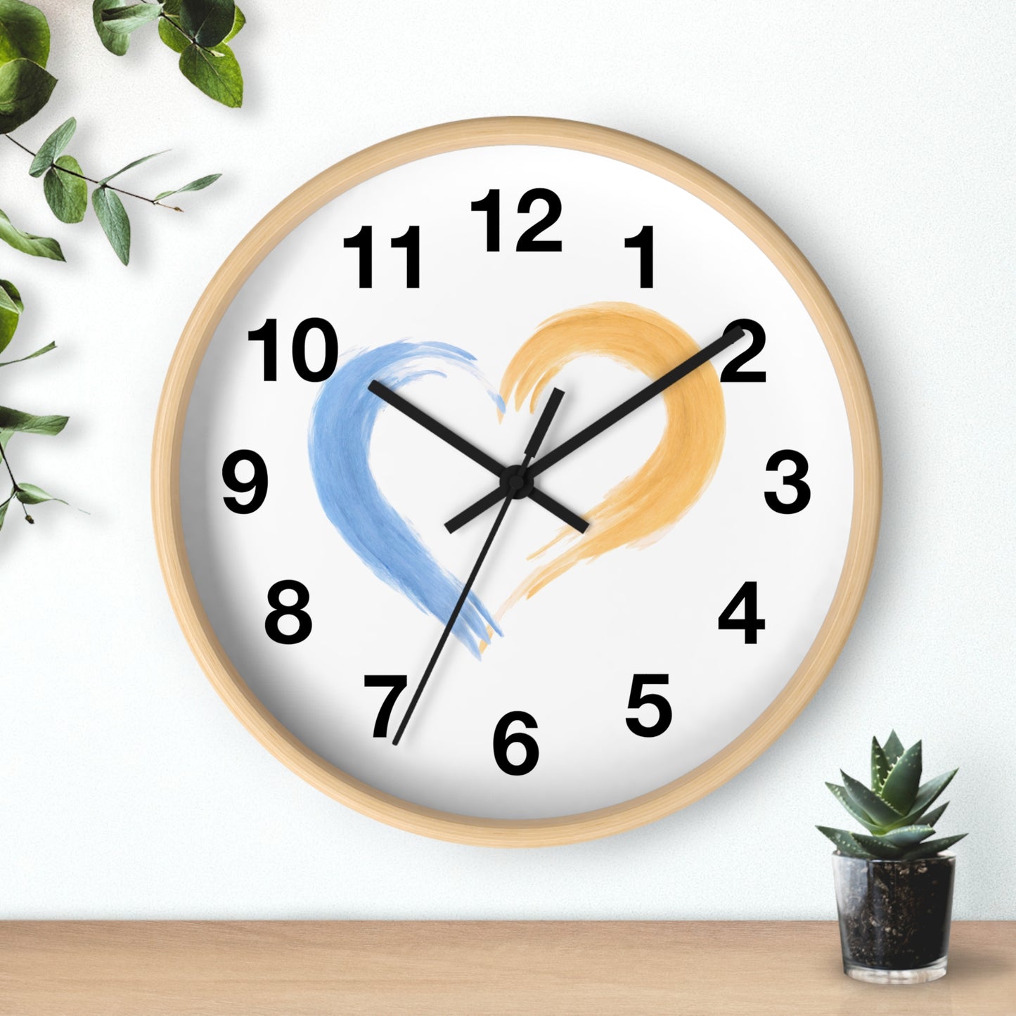 Heart-Shaped Wall Clock, Love Decor, Gift for Couples, Wedding & Anniversary, Home and Office Wall Art, Romantic Timepiece