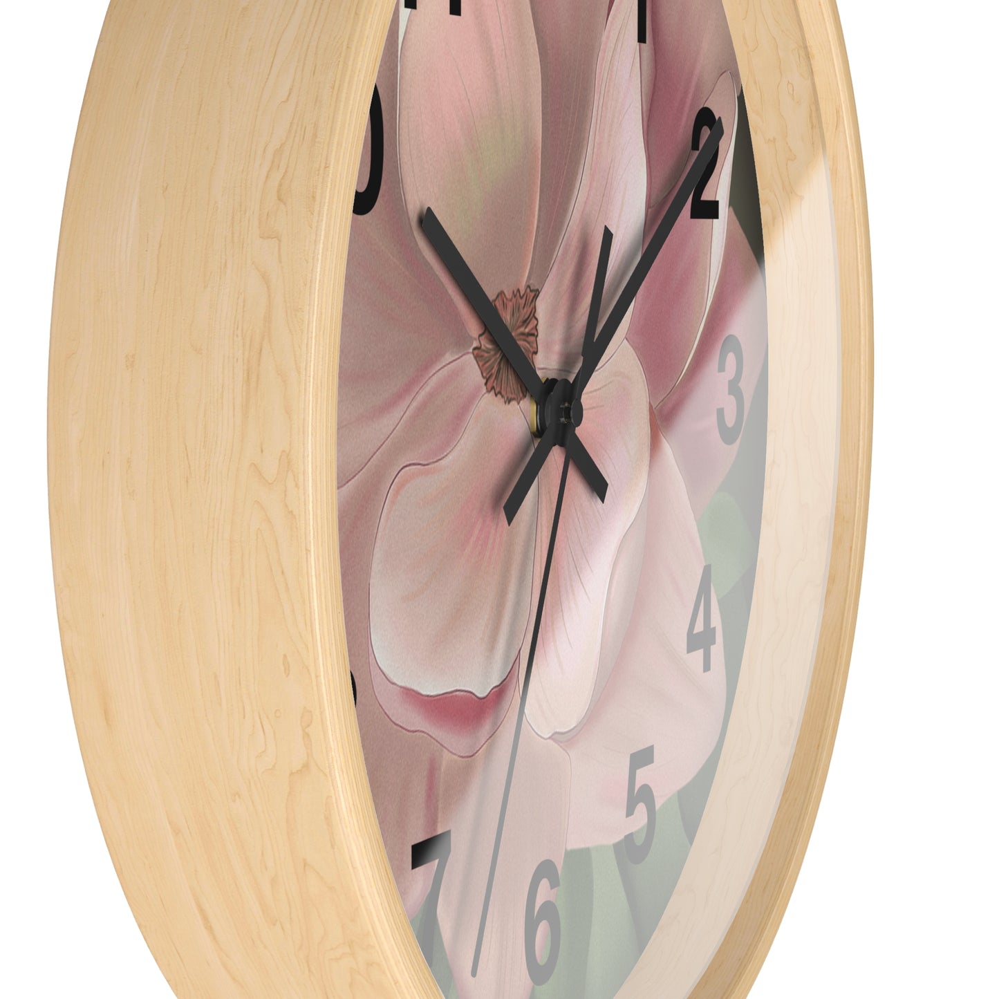 Floral Wall Clock - Elegant Timepiece, Home Decor, Gift for Flower Lovers, Mother's Day, Spring Decor, Nature Inspired