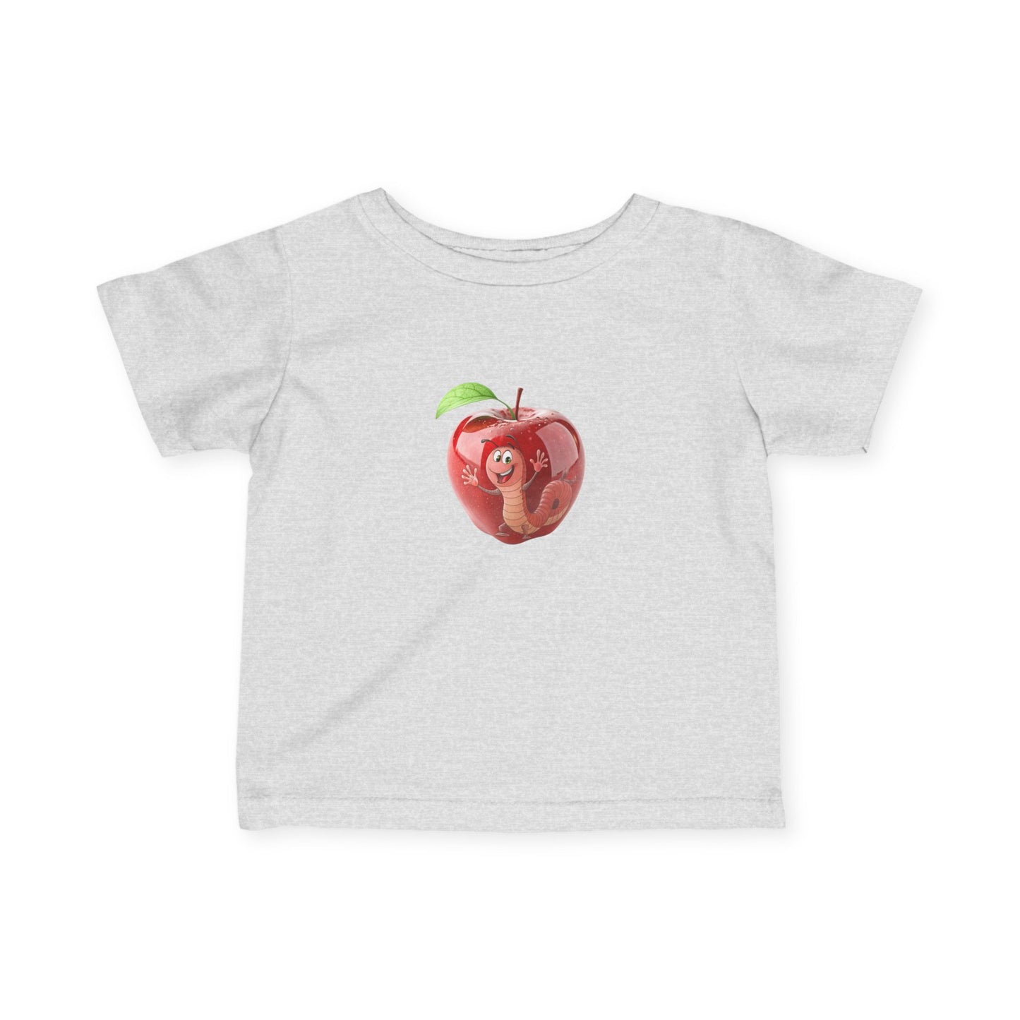 Cute Apple Mouse Infant Tee, Baby Shower Gift, Toddler T-Shirt, Kids Fruit Shirt, Spring Outfit, Playful Everyday Wear