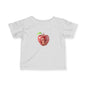 Cute Apple Mouse Infant Tee, Baby Shower Gift, Toddler T-Shirt, Kids Fruit Shirt, Spring Outfit, Playful Everyday Wear