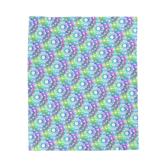 Colorful Velveteen Plush Blanket - Cozy Home Decor, Gift for All Occasions, Soft Throw for Couch, Bed, Kids Room, Rainbow Pattern