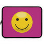 Happy Smiley Laptop Sleeve, Fun Laptop Case, Cute Tech Accessory, Gift for Students, Cheerful Computer Cover, Birthday Present