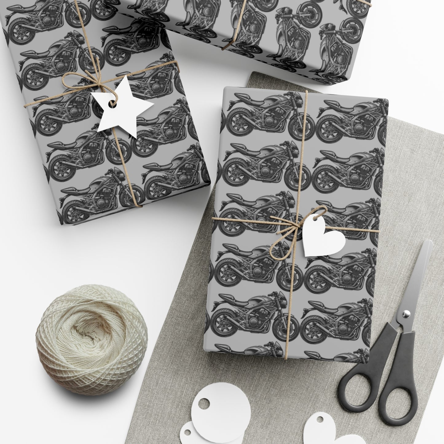 Motorcycle Gift Wrap Papers, Biker Party Wrapping Paper, Motorcycle Lover Presents, Unique Gift Wrap, Birthday and Christmas Wrapping