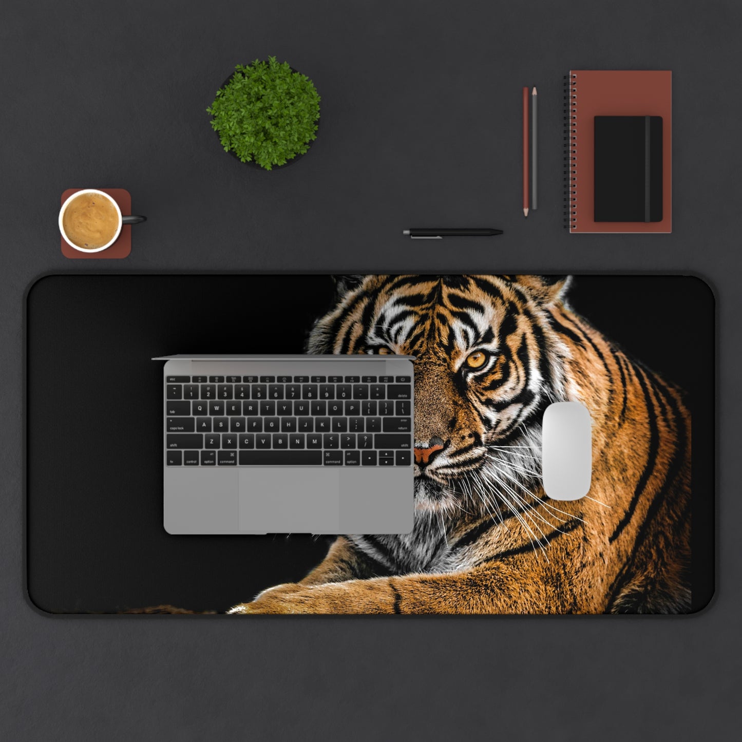 Tiger Lair Desk Mat — Large Wildlife Gaming Mouse Pad