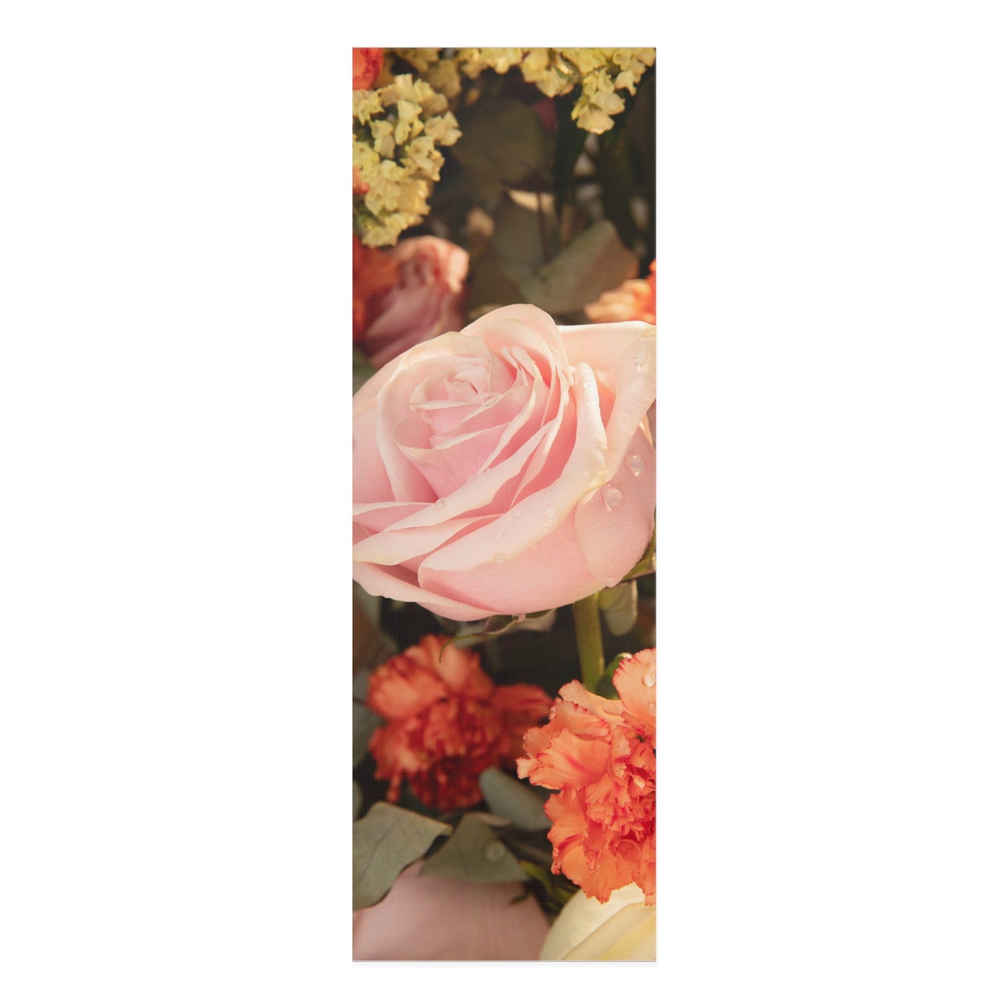 Floral Foam Yoga Mat — Pink Rose & Carnation Print Yoga Mat